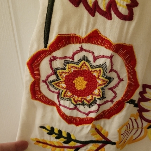 Red Carter NWT ADELAIDE FLORAL EMBROIDERED OFF THE SHOULDER MINI SUNDRESS Size S - Picture 9 of 15